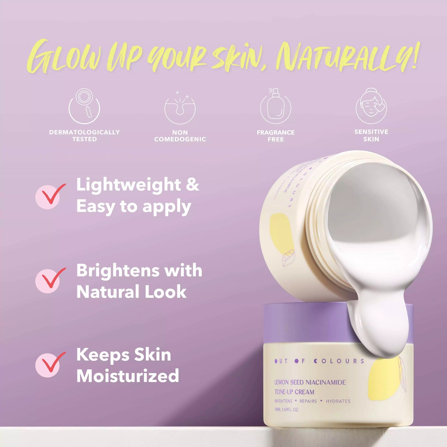 Lemon Seed Niacinamide Tone-up Cream - Out of Colours Malaysia - Viral Products - Find us on Tik Tok, Shopee and Lazada!