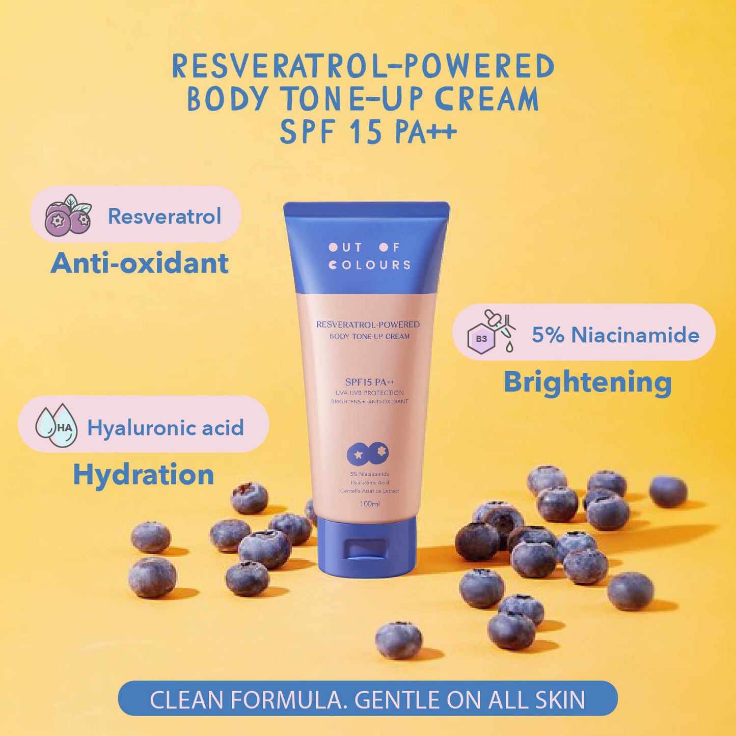 Resveratrol-Powered Body Tone-Up Cream SPF 15 PA++