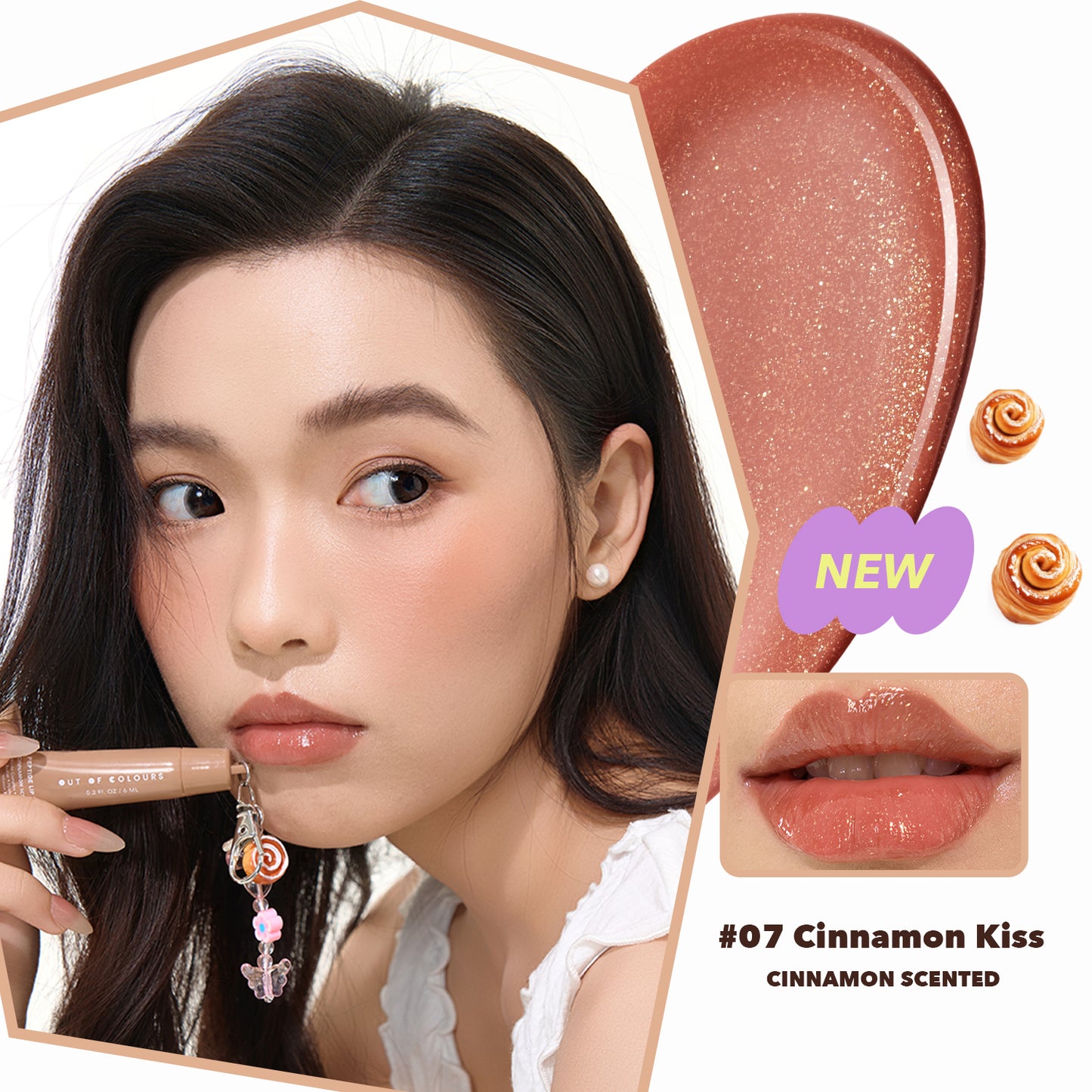 Peptide Lip Tint Cinnamon Kiss - Cinnamon Scent - Out of Colours Malaysia - Viral Products - Find us on Tik Tok, Shopee and Lazada!