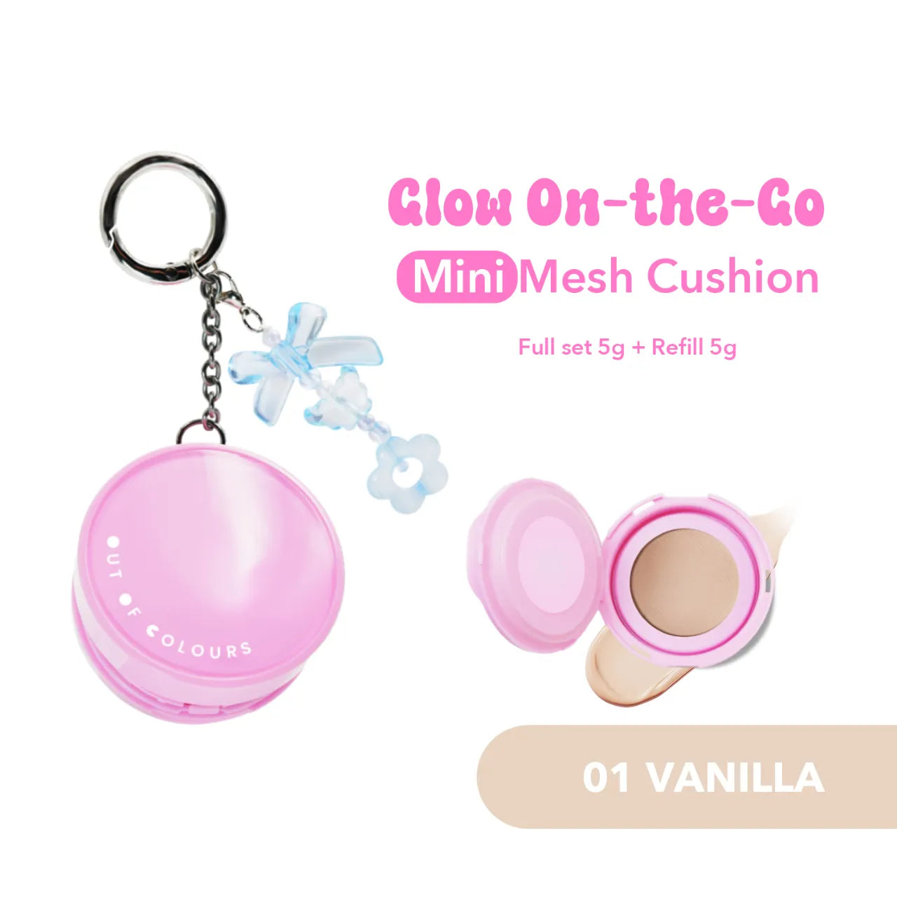Glow On-The-Glow Mesh Cushion Bundle 01 Vanilla - Out of Colours Malaysia - Viral Products - Find us on Tik Tok, Shopee and Lazada!