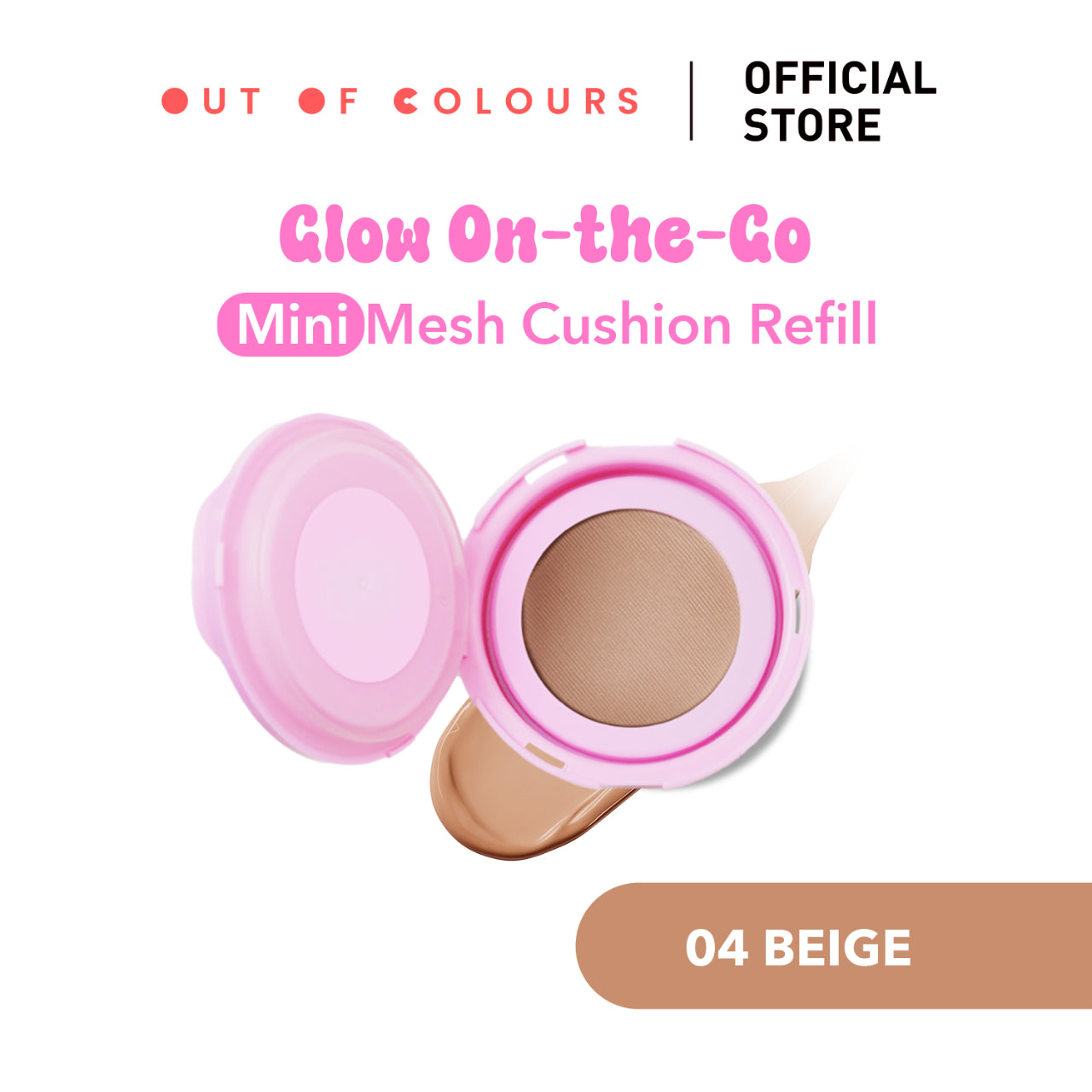 Glow On-The-Glow Mesh Cushion Bundle 04 Beige - Out of Colours Malaysia - Viral Products - Find us on Tik Tok, Shopee and Lazada!