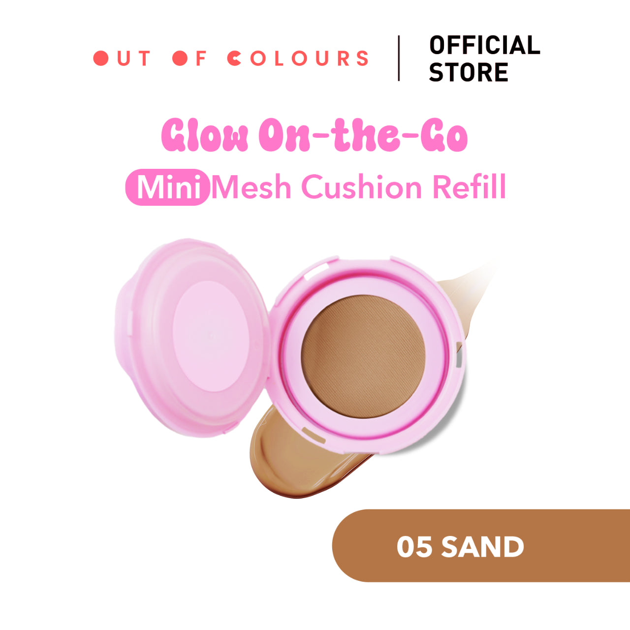 Glow On-The-Glow Mesh Cushion Bundle 05 Sand - Out of Colours Malaysia - Viral Products - Find us on Tik Tok, Shopee and Lazada!