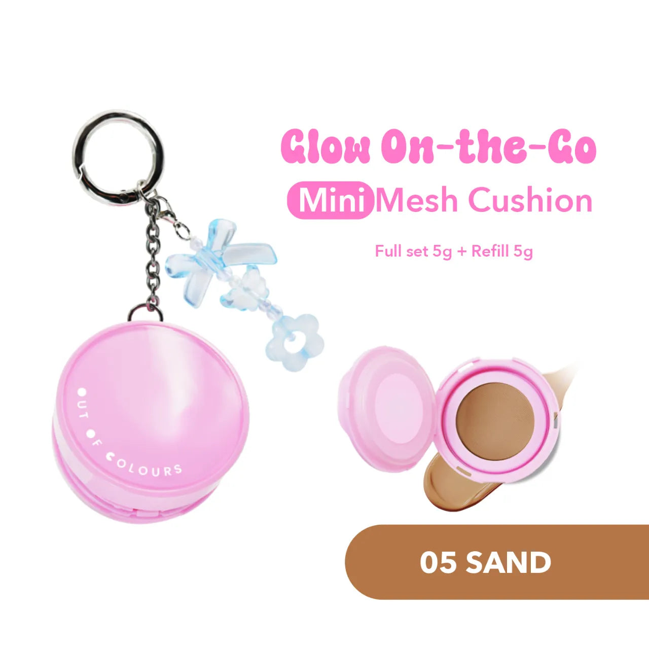 Glow On-The-Glow Mesh Cushion Bundle 05 Sand - Out of Colours Malaysia - Viral Products - Find us on Tik Tok, Shopee and Lazada!