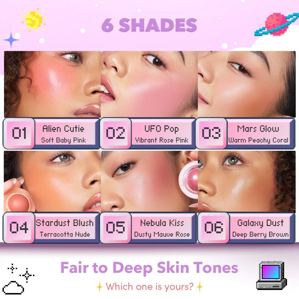 Cosmic Charm Blush - Out of Colours Malaysia - Viral Products - Find us on Tik Tok, Shopee and Lazada!