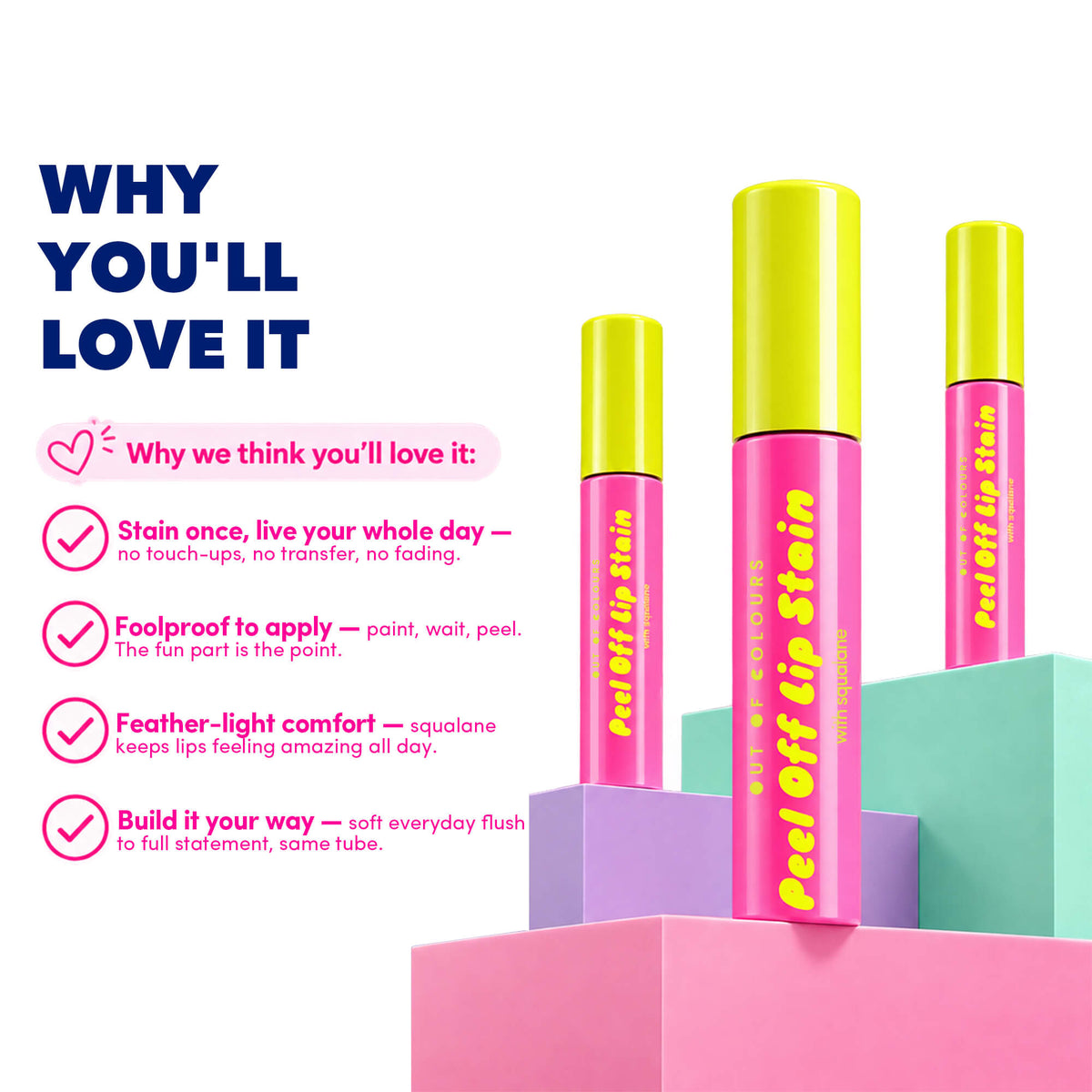 Peel Off Lip Stain - Out of Colours Malaysia - Viral Products - Find us on Tik Tok, Shopee and Lazada!