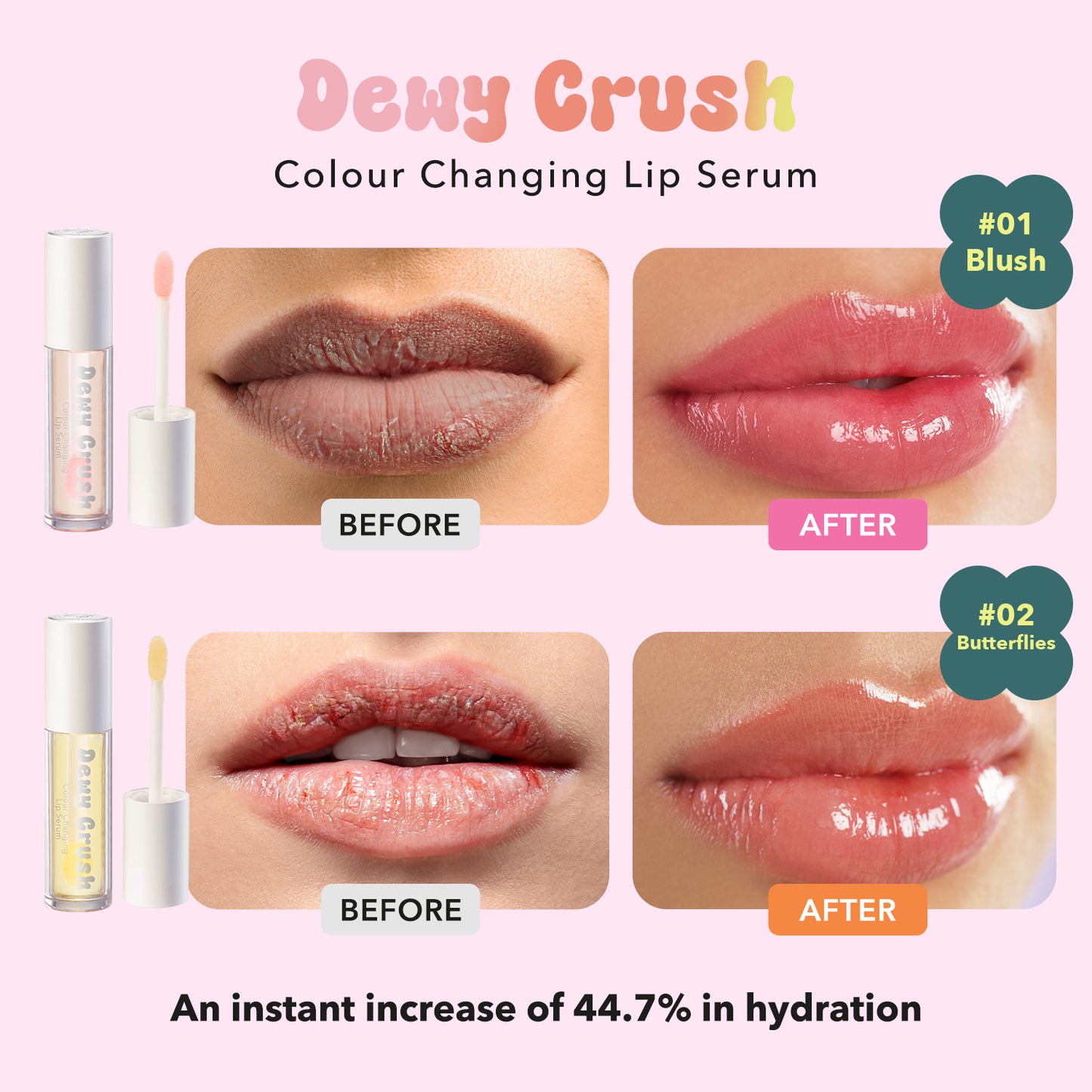 Dewy Crush Colour Changing Lip Serum Set