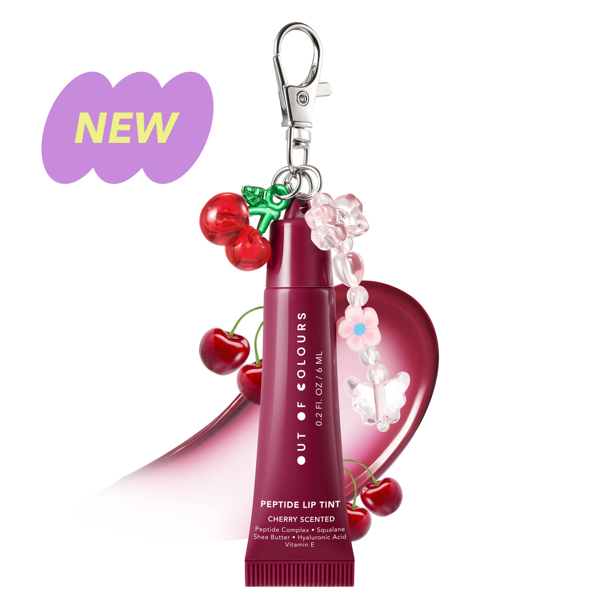Peptide Lip Tint Cherry Drop - Cherry Scent - Out of Colours Malaysia - Viral Products - Find us on Tik Tok, Shopee and Lazada!